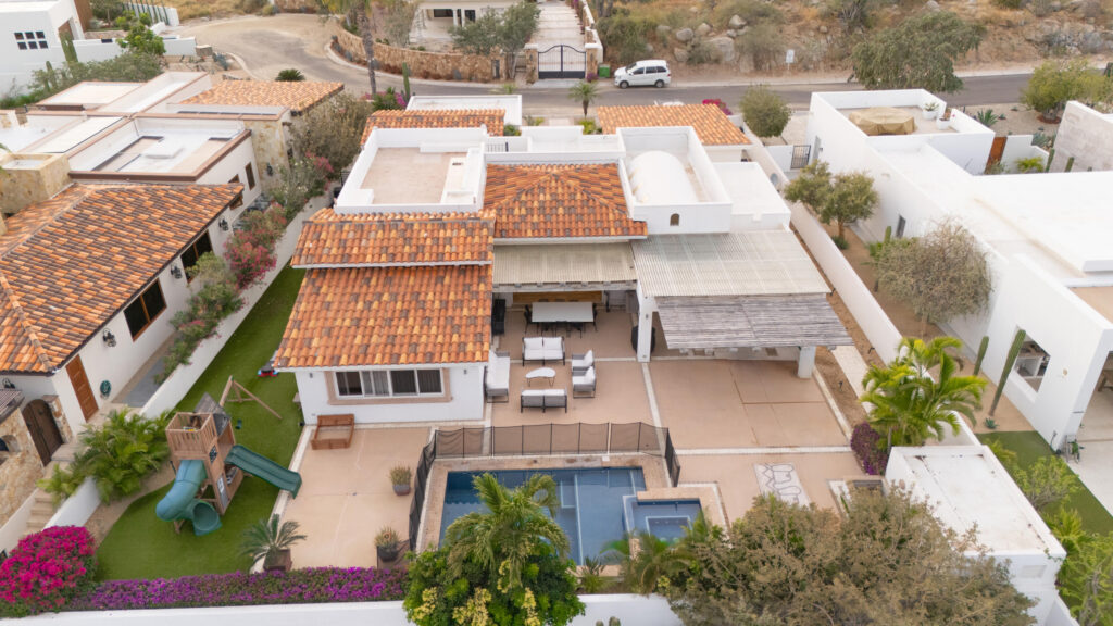 Cabo San Lucas Cresta Del Mar Mediterranean-style Home with a poolside bar and generously proportioned patio with its water features, putting green, pool and spa create a playful inviting atmosphere where friends and family will want to gather. Sunset cocktails atop the rooftop deck with its arch – 119, Cresta del Mar, Cabo Corridor, Cabo Corridor, BS