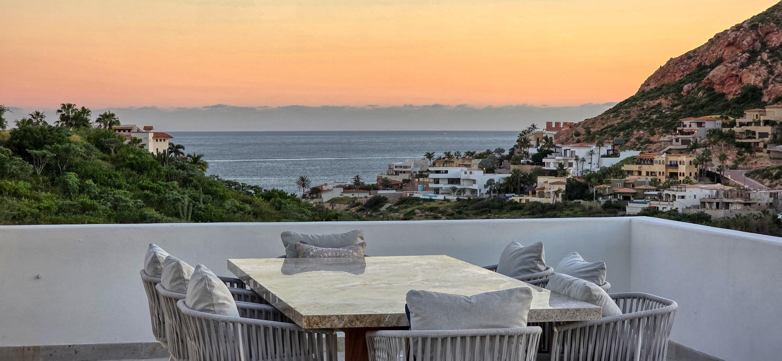 Cabo San Lucas Rancho Cerro Colorado Casa Kiki showcases thoughtful design and premium upgrades. Originally built in 2011 with 3,228 sq ft of AC space, it was fully remodeled and expanded in 2023. The new layout integrates 2,376 sq ft of the original home with 2,419 sq ft of new construction, including a top-floor master suite and a 389 sq ft garage—totaling about 4,800 sq ft of air-conditioned living.Upgrades include new flooring, custom cabinetry, granite and quartz surfaces, designer lighting, and premium appliances. Open living areas connect seamlessly to terraces, pool, and outdoor kitchen, blending modern coastal style with comfort.Whether as a full-time residence or a luxurious vacation retreat, Casa Kiki stands out as a rare opportunity. The main house now features three spacious bedrooms, a full-size office, a sleek TV room, and a chef's kitchen designed for entertaining. A separate two-bedroom casita with single beds offers privacy for guests or extended family, while the addition of a gym, pool, spa, and landscaped garden creates a true resort-style experience at home.With solar panels for energy efficiency and breathtaking ocean for sale