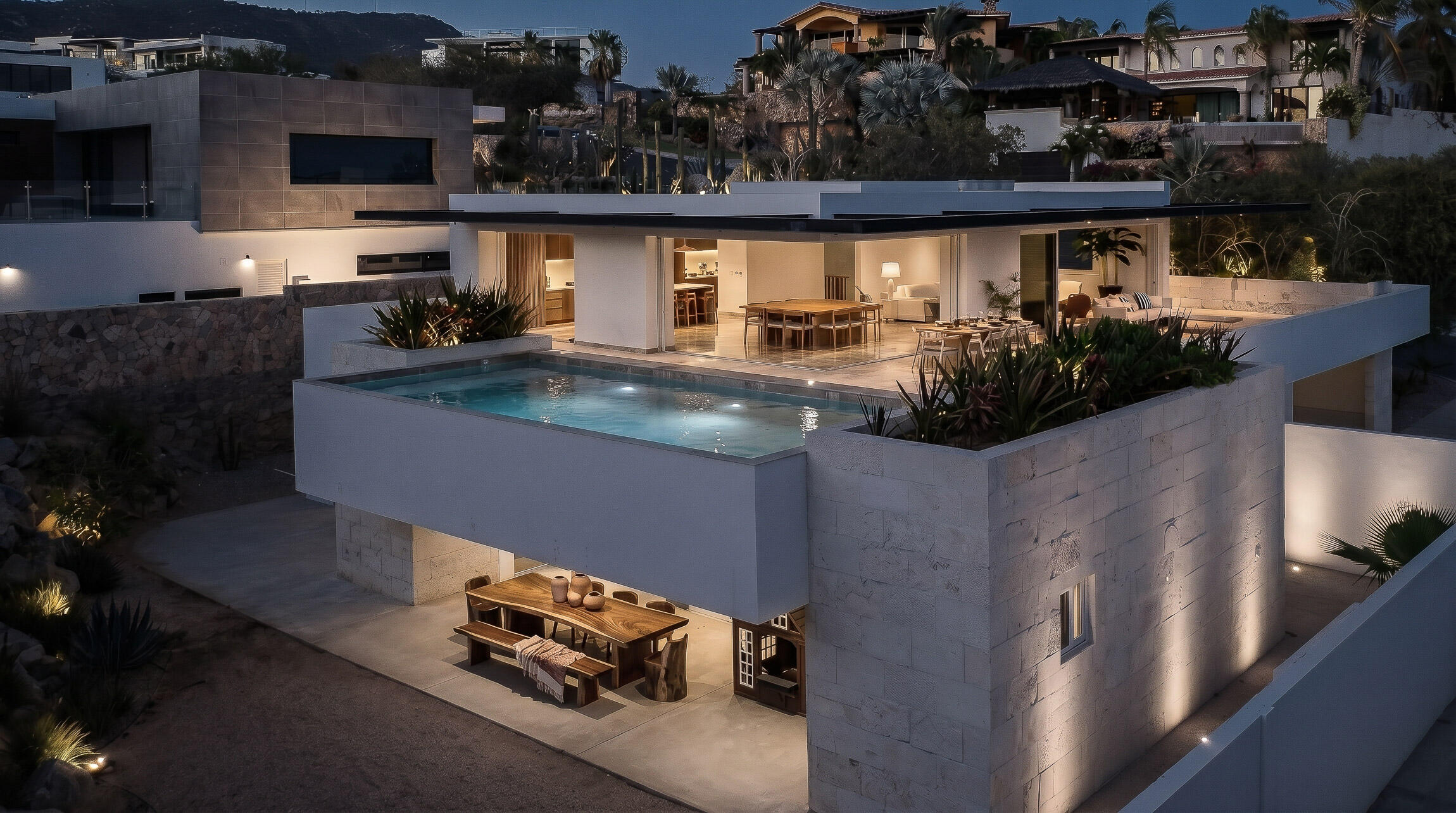 Cabo San Lucas Cresta Del Mar Welcome to your future sanctuary in one of Cabo San Lucas' most prestigious gated communities, Cresta del Mar. This brand-new modern residence combines clean architectural lines, expansive open spaces, and breathtaking for sale