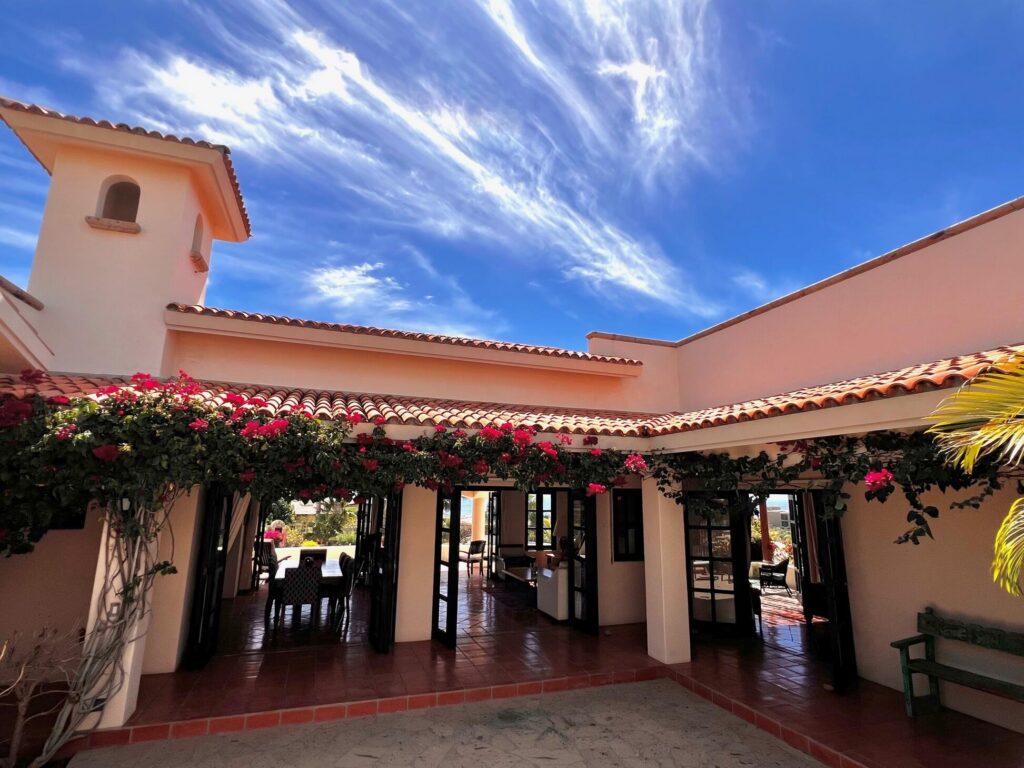 Cabo San Lucas La Noria One of the first homes built in La Noria, within the amenity rich development of Puerto Los Cabos, this very unique two bedroom, two bath home, followed the Hacienda style's original design guidelines, with a large entry courtyard, rooms to the sides and opening to the main living area, kitchen and outdoor patio/deck.The initial concept and plans were designed with a third bedroom in mind, to be built at a different time, yet the functionality of the two bedroom house ended up suiting its owners well and thus house did not grow within the still remaining buildable area of the homesite.Subsequently, a second design concept was planned, to build a second level master bedroom with panoramic – Ave Mision San Diego, San Jose del Cabo, BS