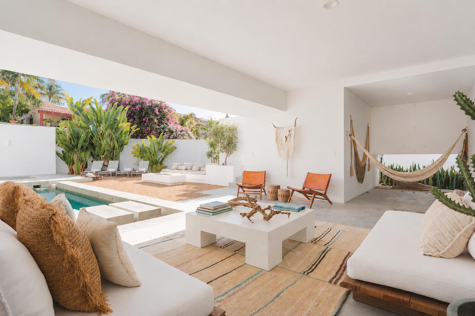 Cabo San Lucas Costa Azul One of Baja's Most Distinctive Architectural Residences.Casa Margaux is not a typical home; it is a fully realized architectural hospitality concept.Designed with the sensibility of a boutique retreat, the villa seamlessly blends indoor-outdoor living, globally curated interiors, and one-of-a-kind design elements that create a truly immersive experience.More than a residence, Casa Margaux has positioned itself as a design-driven destination, appealing to a sophisticated, international audience seeking privacy, aesthetics, and meaningful experiences. Casa Margaux represents a compelling luxury real estate investment positioned at the intersection of design, lifestyle quality, and income potential. Located in the highly desirable Costa Azul corridor of San José del Cabo, the property combines architectural distinction, turnkey condition, and demonstrated rental performance with a disciplined, lifestyle-first operating approach. Airbnb's most Wish-Listed House in Baja California Sur.Supported by consistent seasonal demand, premium nightly rates, and a unique positioning within a low-inventory, beach-adjacent market, the villa delivers meaningful income generation without requiring full-time rental intensity. Its design-forward identity, walkable location, and flexibility for curated experiences further enhance its appeal across multiple demand segments.This balanced profile provides investors with a resilient and differentiated asset, offering attractive cash-flow characteristics, long-term value preservation, and the flexibility to enjoy personal use without compromising financial performance. Beyond traditional rentals, Casa Margaux also presents opportunities to expand revenue through wellness retreats, private events, and creative productions, reinforcing its multi-dimensional income potential.As both a refined lifestyle residence and a proven income-producing asset, Casa Margaux stands as a rare opportunity within the Costa Azul market, where limited inventory and strong demand continue to support long-term appreciation.This dual positioning is what makes Casa Margaux not only a residence, but a strategic lifestyle investment. for sale