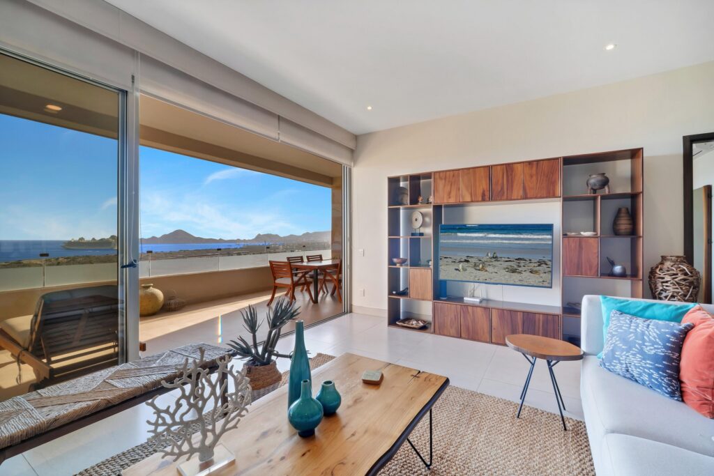 Cabo San Lucas Vista Vella Ii Welcome to this beautifully appointed 3-bedroom, 3.5-bathroom condo located in Vista Vella, Cabo San Lucas. This turnkey residence comes fully furnished and is ready for immediate enjoyment or investment opportunities. Featuring spacious interiors, an open-concept layout, and stunning blue water – Vista Vella II, Cabo Corridor, Cabo Corridor, BS