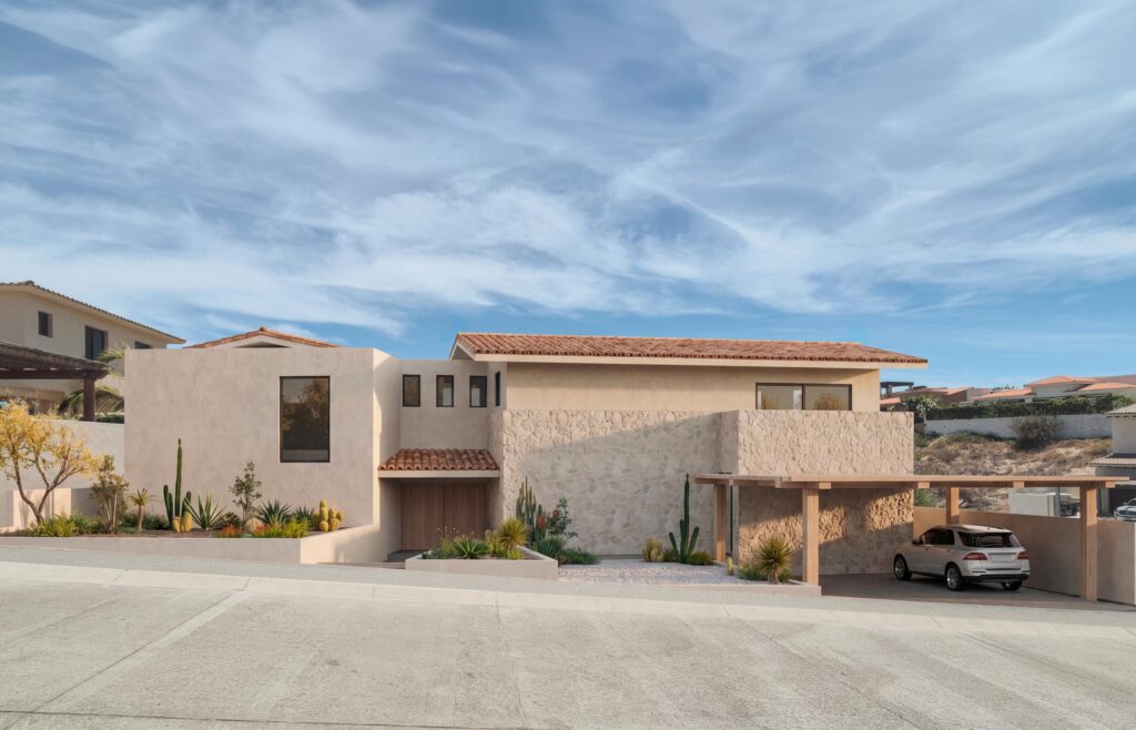 Cabo San Lucas Los Valles Discover this brand-new five-bedroom residence in the exclusive El Campestre community, thoughtfully designed to maximize space, comfort, and natural light.The main level features an open-concept living and dining area, a modern kitchen, a laundry room, and maid's quarters. Upstairs, you'll find two spacious primary suites, each offering an en-suite bathroom, walk-in closet, and private terrace.The lower level includes three additional bedrooms, each with its own en-suite bathroom and closet, as well as direct access to the main patio, swimming pool, and private garden, creating a seamless indoor-outdoor living experience.This exceptional home also includes a Beach Club membership and is scheduled for completion in December 2026. – 104 Los Valles, San Jose del Cabo, BS