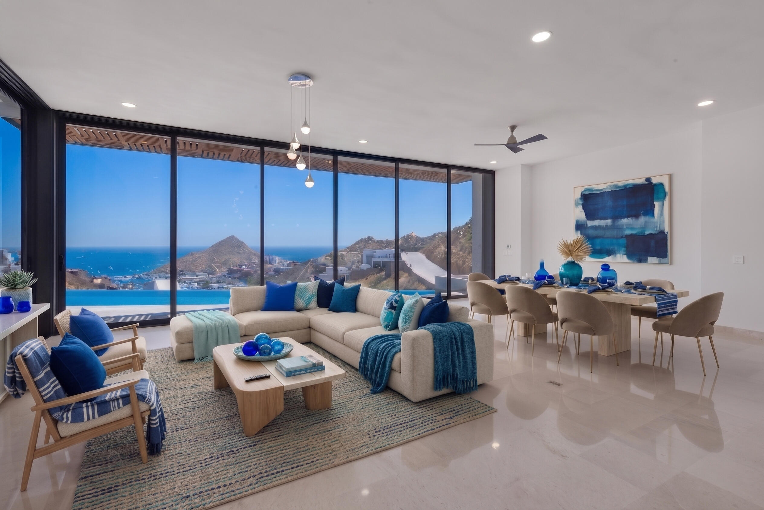 Cabo San Lucas El Tule-Inland:General Rare investor opportunity in the San José Corridor. 2 luxury residences fully completed and move-in ready. 8 additional units with land secured and full blueprints in place -- ready to build to buyer's vision. At – 2-C Cerro del Vigia, Cabo San Lucas, BS