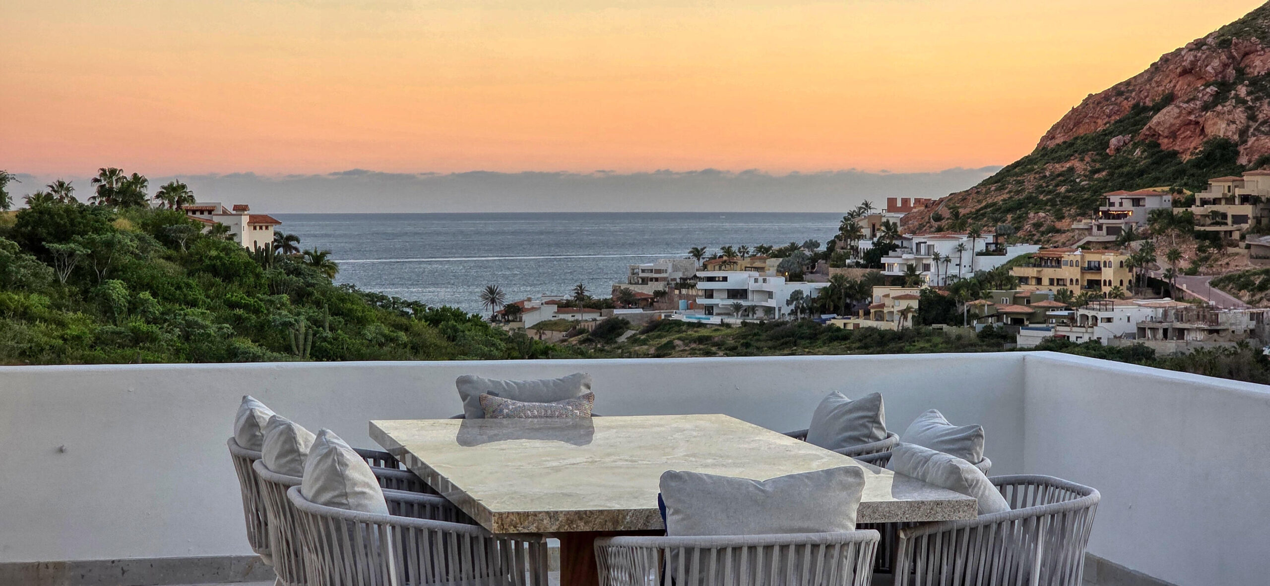 Cabo San Lucas Rancho Cerro Colorado Casa Kiki showcases thoughtful design and premium upgrades. Originally built in 2011 with 3,228 sq ft of AC space, it was fully remodeled and expanded in 2023. The new layout integrates 2,376 sq ft of the original home with 2,419 sq ft of new construction, including a top-floor master suite and a 389 sq ft garage—totaling about 4,800 sq ft of air-conditioned living.Upgrades include new flooring, custom cabinetry, granite and quartz surfaces, designer lighting, and premium appliances. Open living areas connect seamlessly to terraces, pool, and outdoor kitchen, blending modern coastal style with comfort.Whether as a full-time residence or a luxurious vacation retreat, Casa Kiki stands out as a rare opportunity. The main house now features three spacious bedrooms, a full-size office, a sleek TV room, and a chef's kitchen designed for entertaining. A separate two-bedroom casita with single beds offers privacy for guests or extended family, while the addition of a gym, pool, spa, and landscaped garden creates a true resort-style experience at home.With solar panels for energy efficiency and breathtaking ocean for sale
