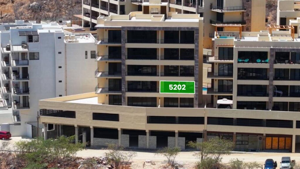 Cabo San Lucas Vista Mare Condo for sale at Vista Mare, Cabo San Lucas, located on the second level within a private residential community in the Sunset area, one of Cabo's fastest-growing zones. Enjoy a peaceful setting just minutes from downtown, the Marina, restaurants, cafés, shops, supermarkets, and entertainment. This unit offers 111.15 m² total, including 97.65 m² of air-conditioned interior space and a 13.5 m² private terrace. It features 2 bedrooms, 2 full bathrooms, living and dining areas, an equipped kitchen, A/C, and 1 underground parking space. Vista Mare offers a gym, 2 pools, jacuzzi, and firepit social area. Ready for delivery. Price: – 3757 Blvd. Constituyentes, Cabo San Lucas, BS