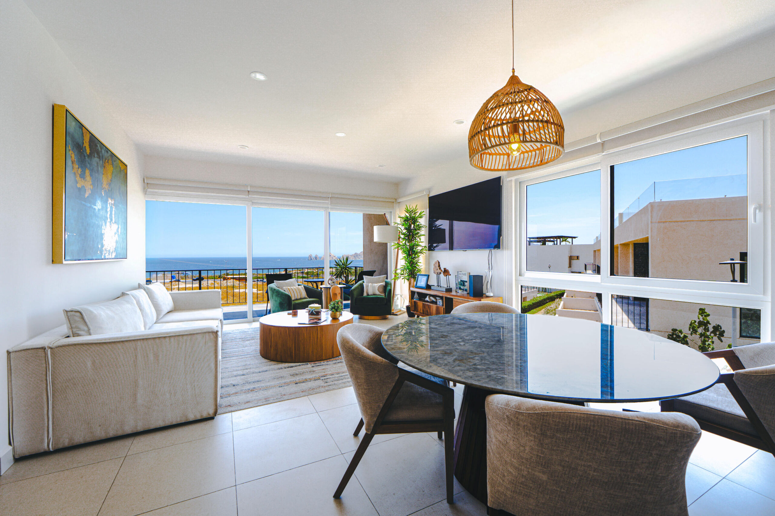 Cabo San Lucas Cuatrovientos E2-201 is the biggest condo in the whole complex. Having a ''million-dollar'' for sale