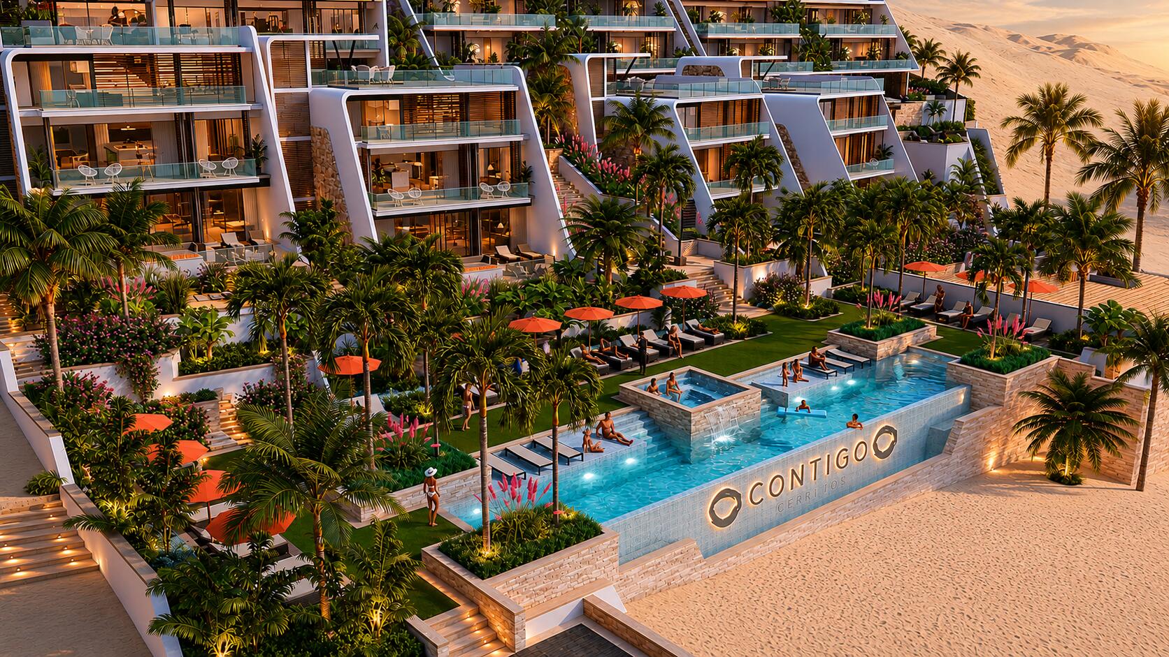 Cabo San Lucas El Tule-Inland:General Rare investor opportunity in the San José Corridor. 2 luxury residences fully completed and move-in ready. 8 additional units with land secured and full blueprints in place -- ready to build to buyer's vision. At – Casa Alcaravan, Cabo San Lucas, BS