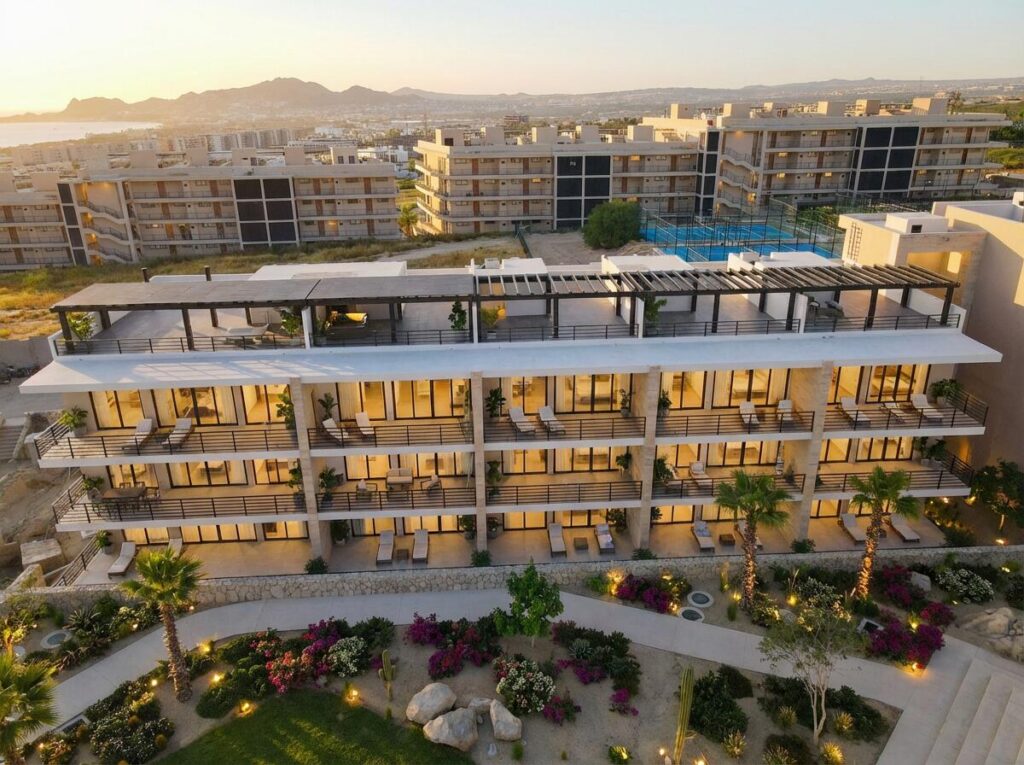 Cabo San Lucas Las Arenas 2-bedroom, 2-bathroom condo featuring a fully equipped kitchen, spacious living and dining areas, laundry room, walk-in closet, and a private terrace with direct access to the swimming pool. The building offers elevator access and includes one assigned parking space. An excellent opportunity for both full-time living and investment in a community with attractive amenities.Condo de 2 recámaras y 2 baños completos. Cuenta con cocina totalmente equipada, sala, comedor, área de lavado, un walk-in closet y terraza con acceso directo a la alberca. El edificio ofrece elevador e incluye 1 espacio de estacionamiento asignado. Una excelente opción para vivir o invertir en una ubicación con atractivas amenidades. – VISTAVELA III, Cabo Corridor, Cabo Corridor, BS